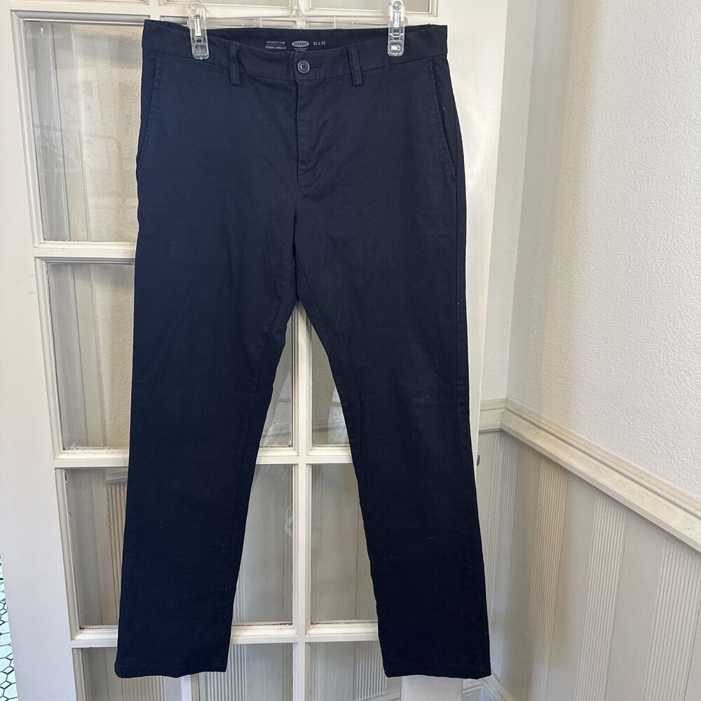 Straight Leg Chinos Women's 32x31 Navy Blue